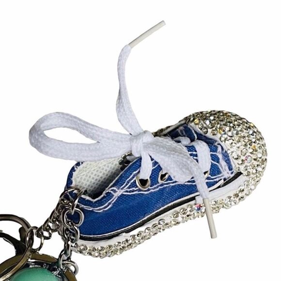 Blue Sparkly Shoe Keychain  - Picture 2 of 3